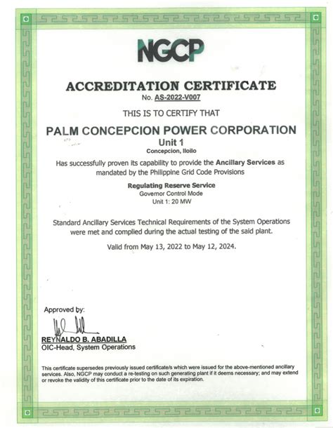 PCPC, first PH coal plant to pass as NGCP Regulating Reserve.